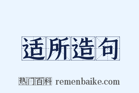 适所造句是什么意思的图片